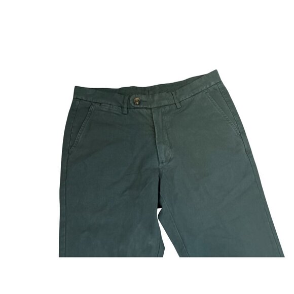SPIER & MACKAY Slim Fit Green Chinos Mens Size 32 Cotton Blend Casual Pants - Picture 3 of 11